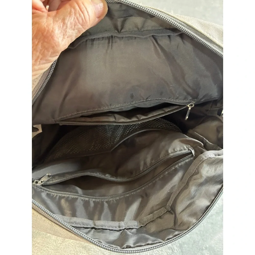 iPack Baby Diaper Bag Backpack Gray Heathered Insulated Pocket Wipes Dispenser